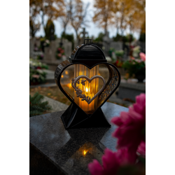Znicz z Wkładem Led na Wszystkich Świętych na Grób Cmentarz Duży Lampion