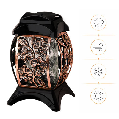 Znicz Różowe-Złoto 33 cm Rose Gold Na Grób Kwiatowy Na Wszystkich Świętych