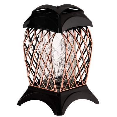Znicz Rożowe Złoto 33 cm Rose Gold Na Grób Cmentarz kratka Lampion