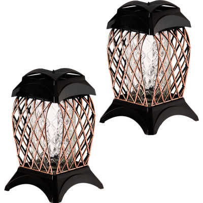 Znicz Rożowe Złoto 33 cm Rose Gold Na Grób Cmentarz kratka Lampion