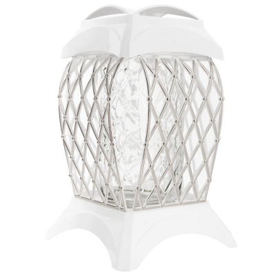 Znicz Biały Srebro Na Grób Cmentarz Wszystkich Świętych Duży Lampion 33 cm