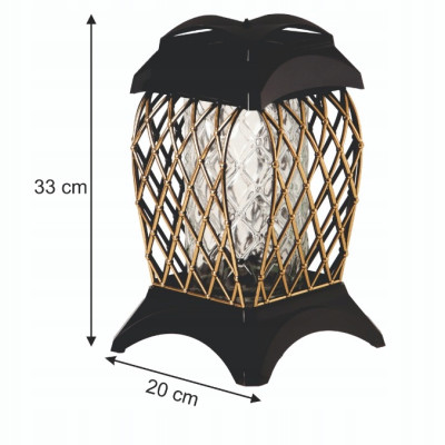Znicz Złoto Na Grób Cmentarz Ażurowy Na Wszystkich Świętych Lampion 33 cm