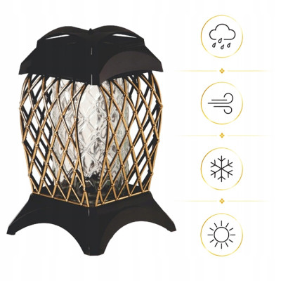 Znicz Złoto Na Grób Cmentarz Ażurowy Na Wszystkich Świętych Lampion 33 cm