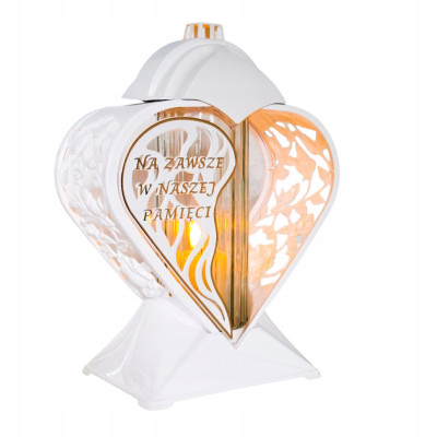 Znicz z Wkładem Led na Wszystkich Świętych na Grób Cmentarz Duży Lampion