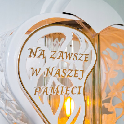 Znicz z Wkładem Led na Wszystkich Świętych na Grób Cmentarz Duży Lampion