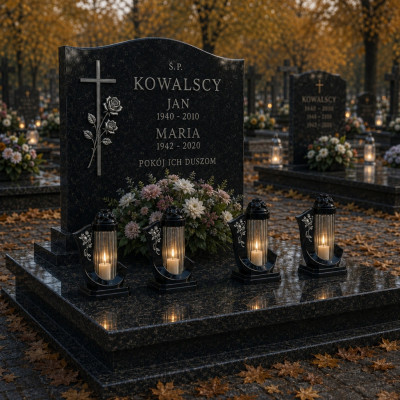 Znicz z Wkładem Led na Wszystkich Świętych na Grób Duży Lampion 30 cm