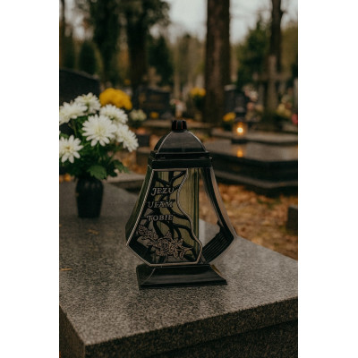 Znicz z Wkładem Led na Wszystkich Świętych na Grób Cmentarz Duży Lampion