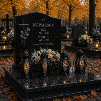 Znicz z Wkładem Led Ażurowy na Wszystkich Świętych Na Grób Duży Lampion