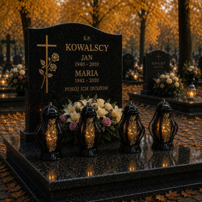 Znicz z Wkładem Led Ażurowy na Wszystkich Świętych Na Grób Duży Lampion