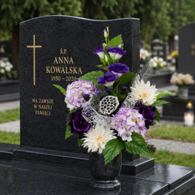 Stroik Na Grób Wiązanka + Bukiet do Wazonu Kompozycja Nagrobna Alicja