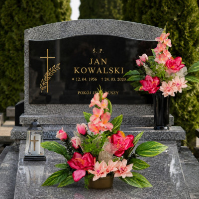 Stroik Na Grób Wiązanka + Bukiet do Wazonu Kompozycja Nagrobna Eliza