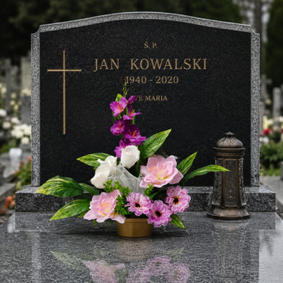 Stroik Na Grób Wiązanka + Bukiet do Wazonu Kompozycja Nagrobna Eliza