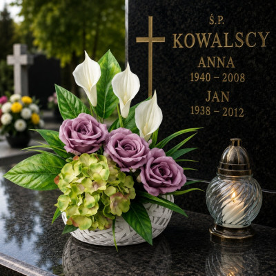 Stroik Na Grób Cmentarz Wieniec Kompozycja Kwiatowa Wiązanka Klaudia