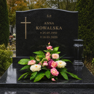 Stroik Na Grób Wiązanka + Bukiet do Wazonu Kompozycja Nagrobna Lidia