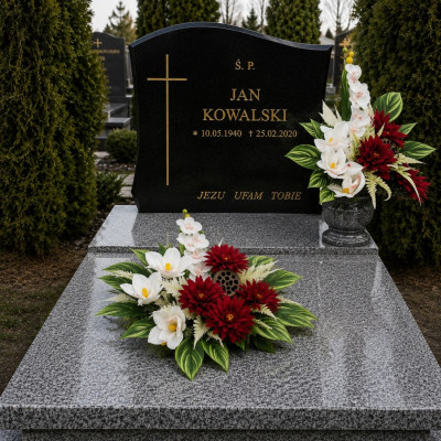 Stroik Na Grób Wiązanka + Bukiet do Wazonu Kompozycja Nagrobna Lilianna