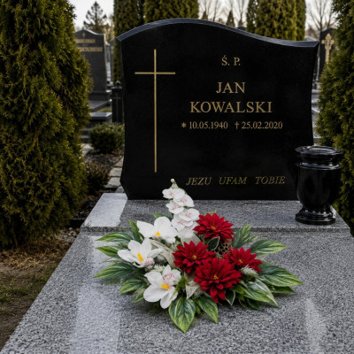 Stroik Na Grób Wiązanka + Bukiet do Wazonu Kompozycja Nagrobna Lilianna