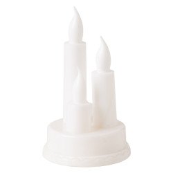 Świeca Led Potrójna Biała Ciepła Do Zniczy Lampionu 14 cm