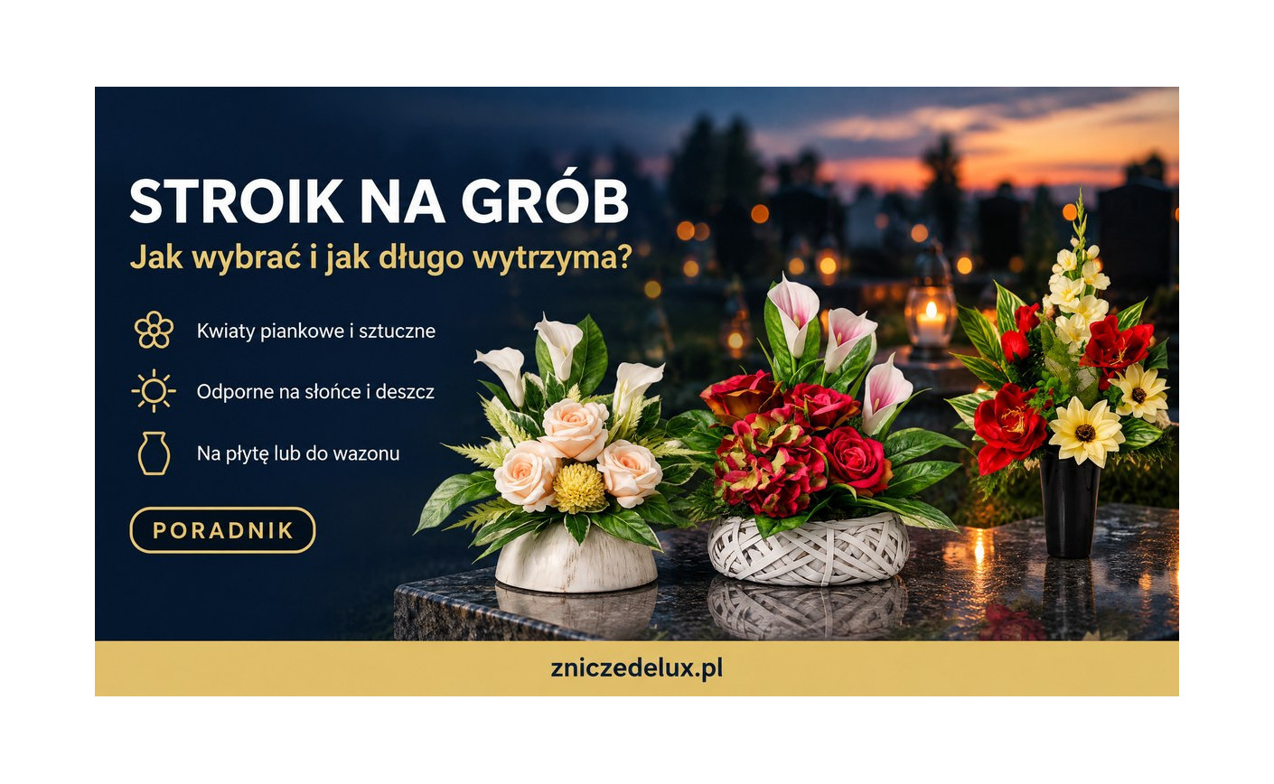 Stroik na grób: jaki rozmiar, jakie kwiaty i ile kosztuje