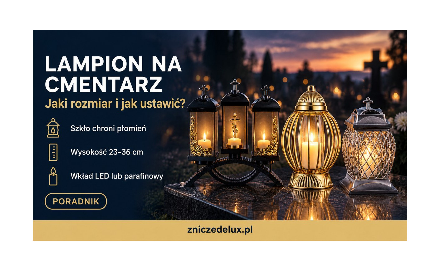Lampion na cmentarz: jaki wkład, jaki znicz, ile kosztuje