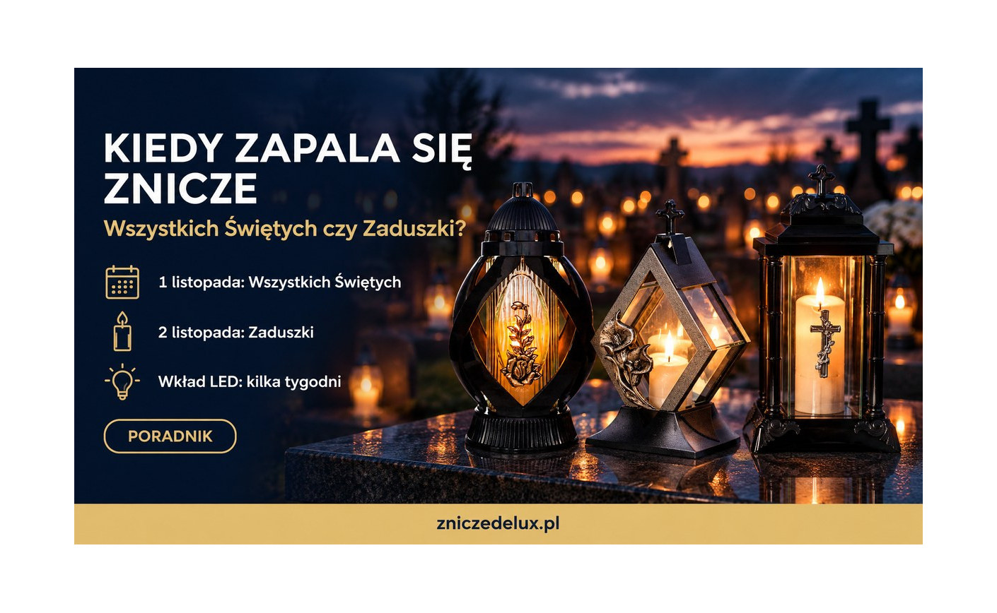 Kiedy zapala się znicze: Wszystkich Świętych i Zaduszki