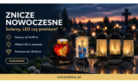 Znicze nowoczesne na cmentarz: solarne, LED i premium – ceny