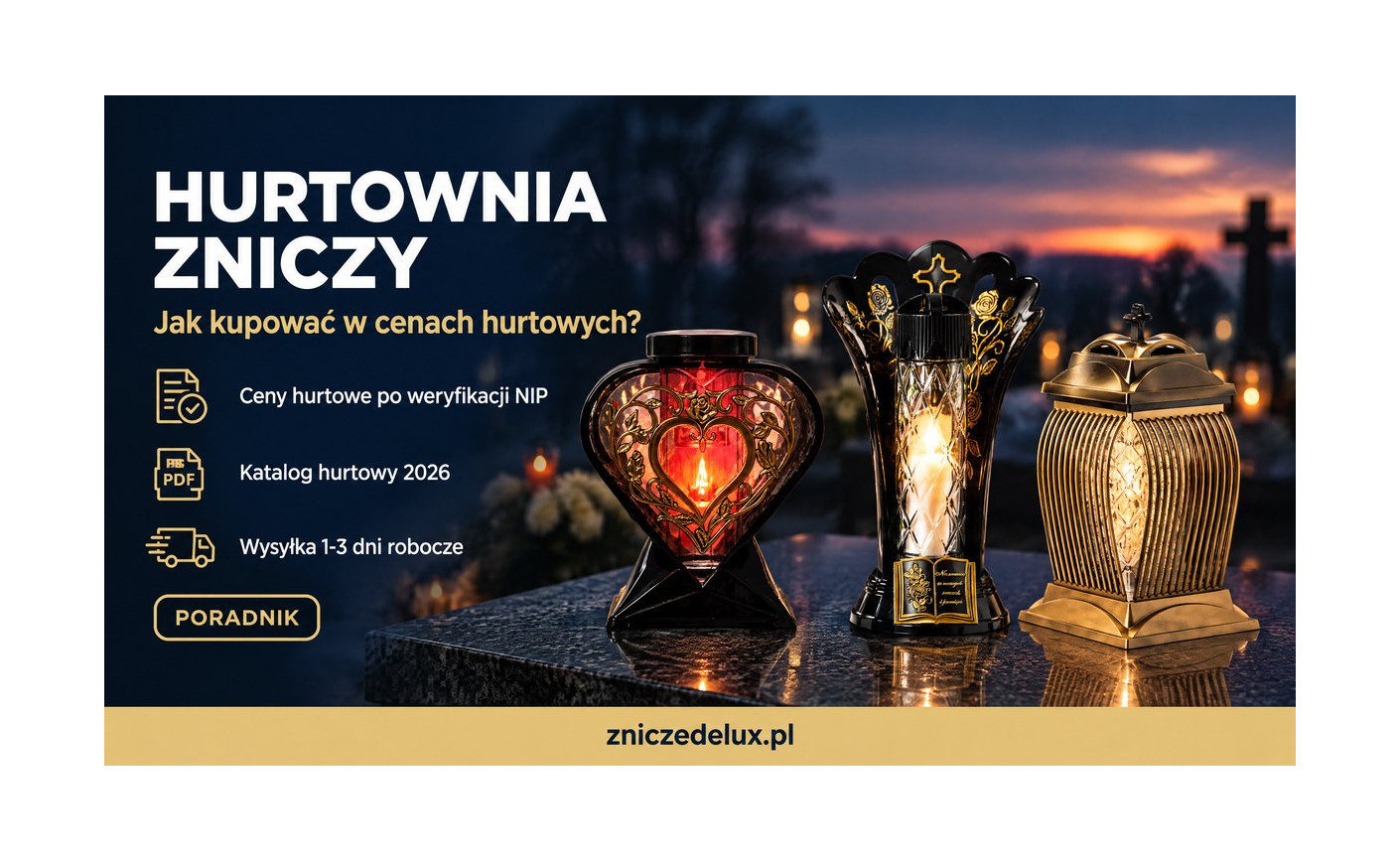 Hurtownia zniczy online – ceny hurtowe po weryfikacji NIP
