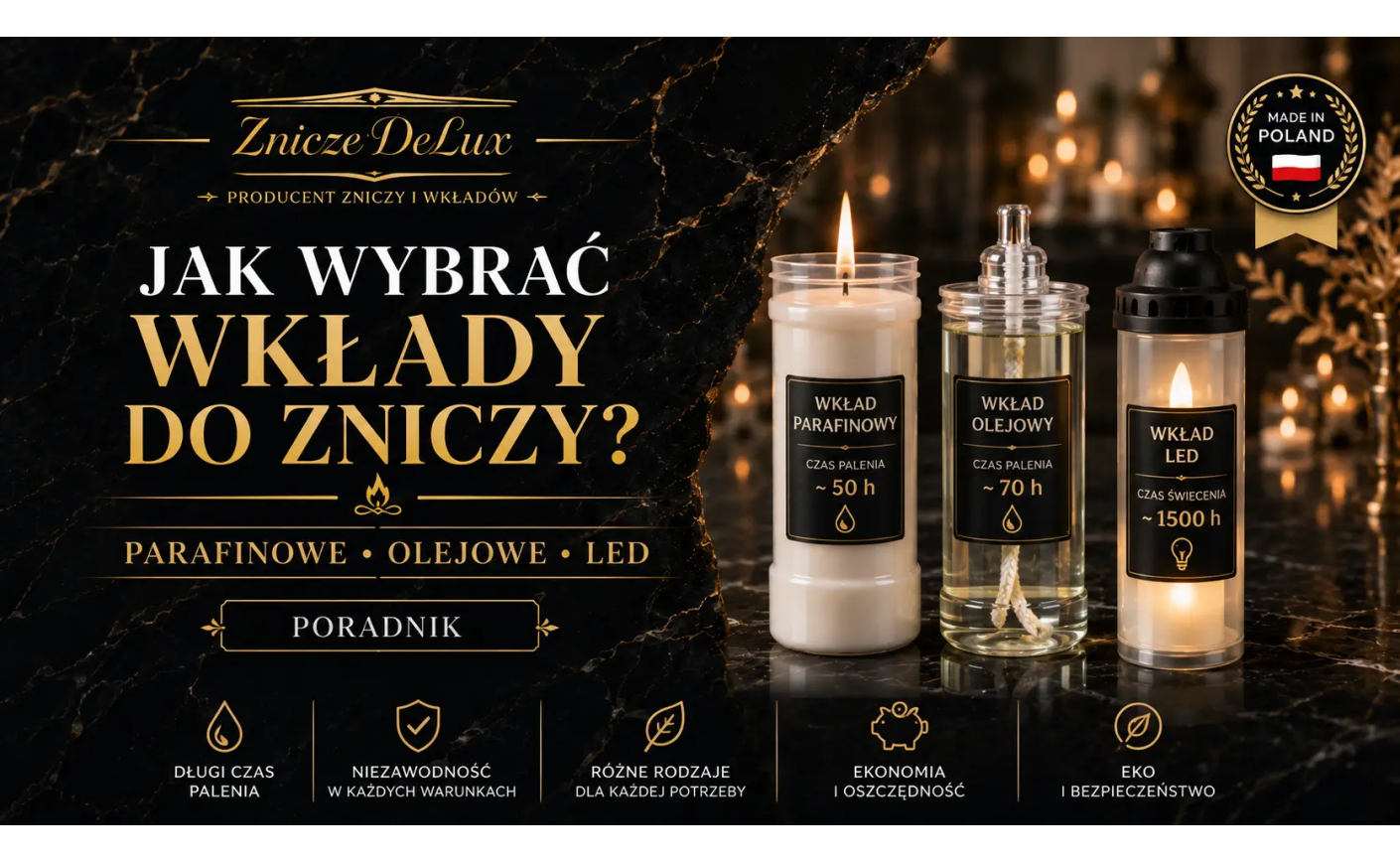 Jak wybrać wkłady do zniczy? Parafinowe, olejowe i LED (poradnik)